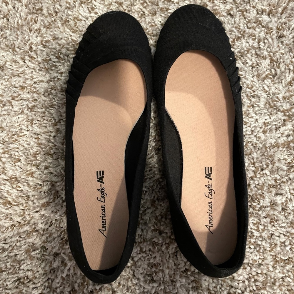 American Eagle Black Flats Size 8